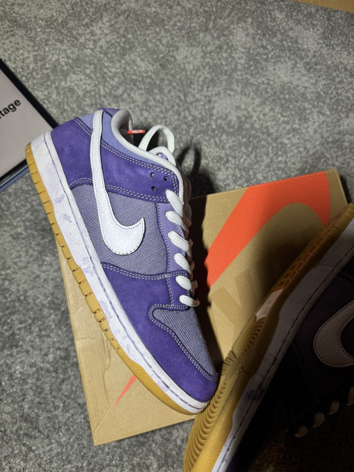 Nike Nike SB Dunk Unbleached Dunk Lilac Pack Size US 11.5 / EU 44-45 - 3 Thumbnail