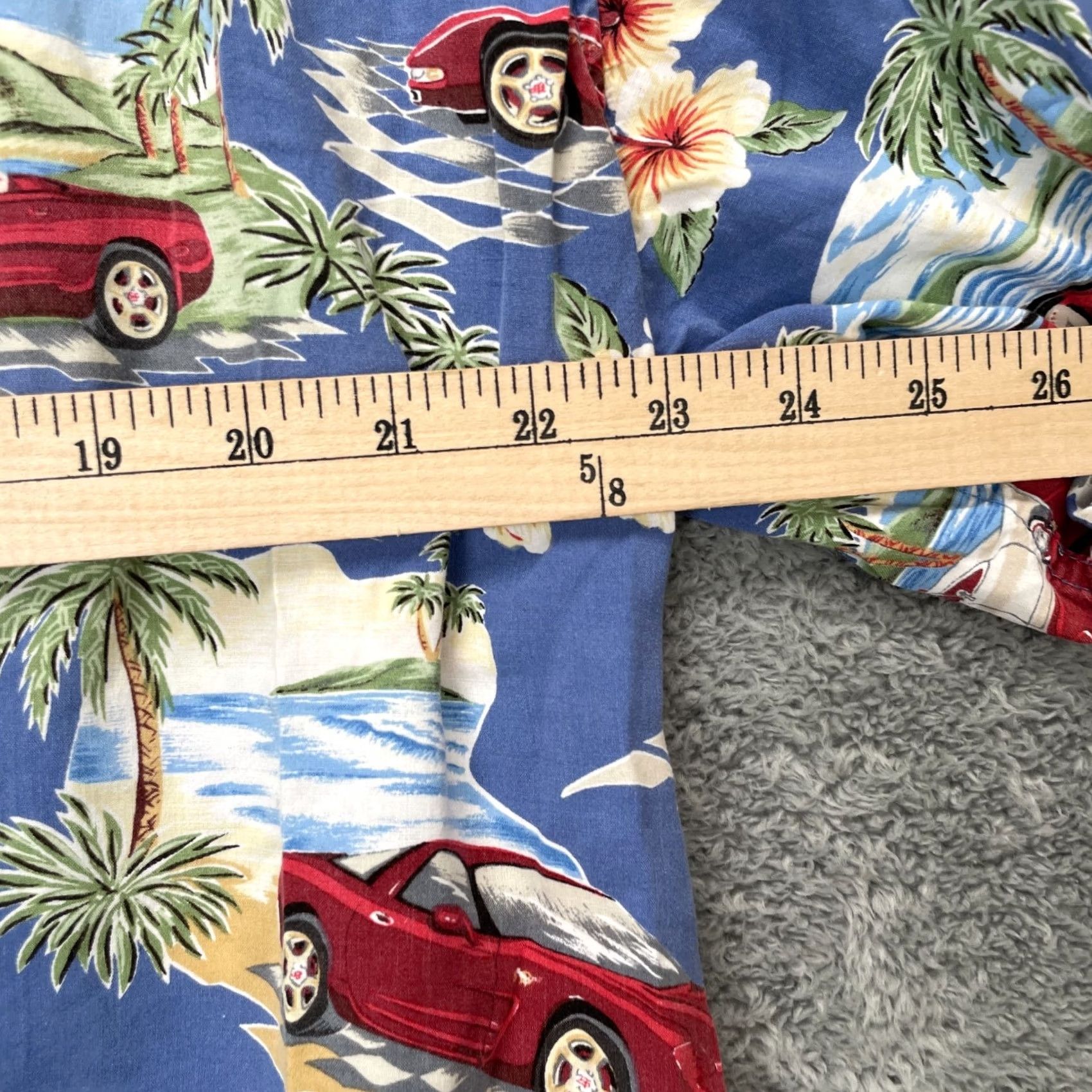 Reyn Spooner VINTAGE Reyn Spooner Shirt Mens XL Blue Hawaiian Race Car Racing Tropical Size US XL / EU 56 / 4 - 6 Thumbnail
