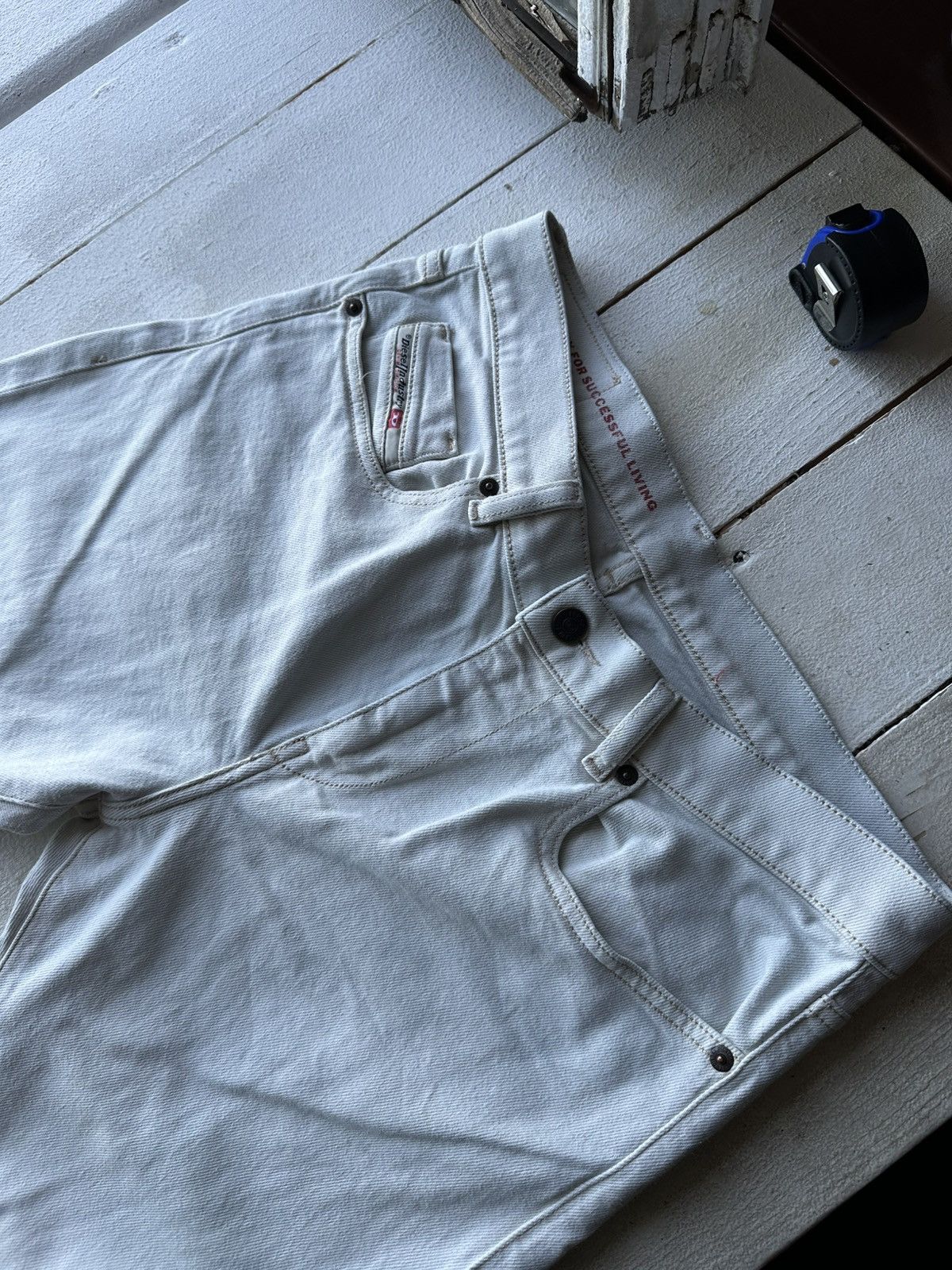 Diesel 🚨 RARE DIESEL MEN DENIM JEANS AVANT GARDE IFSIXWASNINE Y2K Size US 31 - 2 Thumbnail