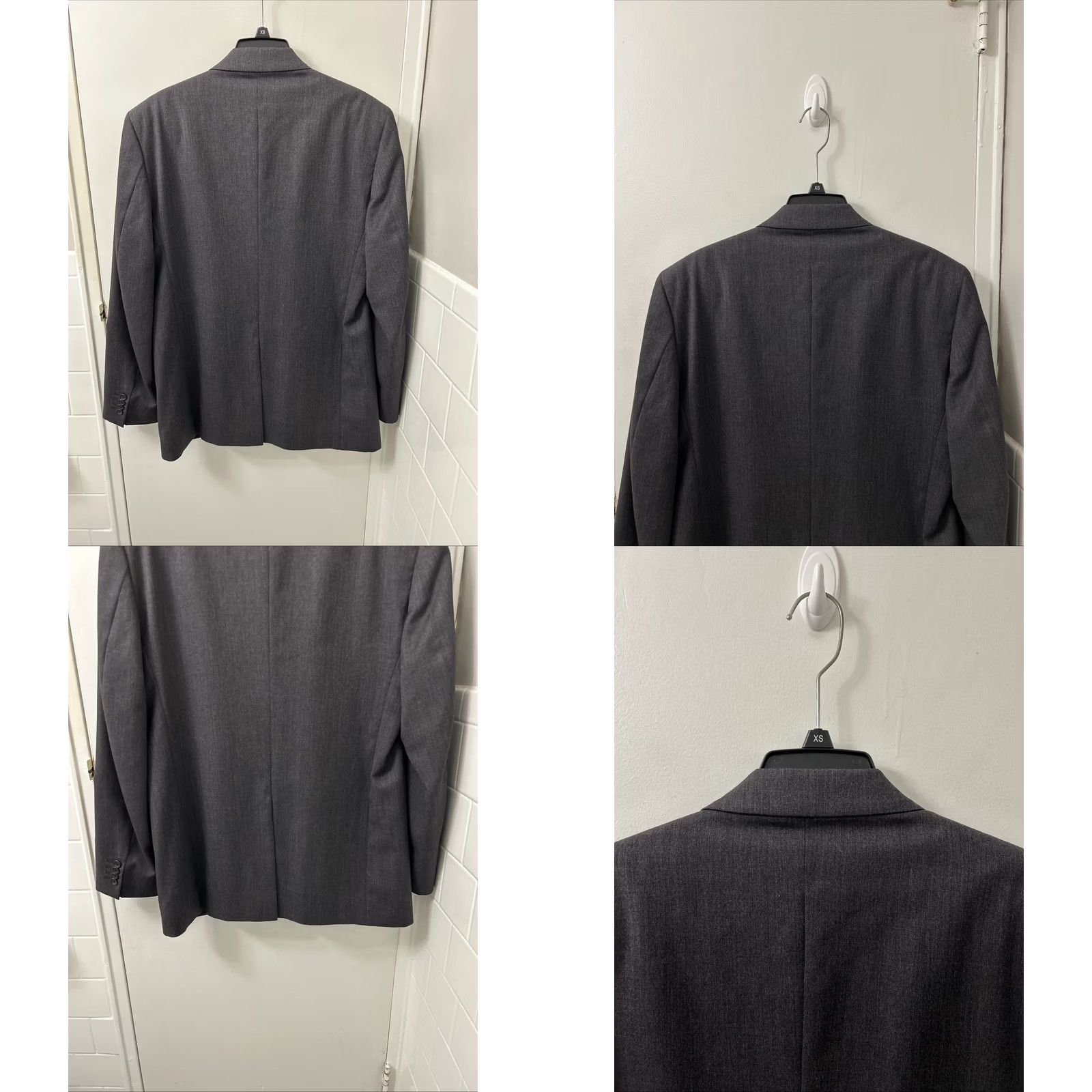 Banana Republic Banana Republic Blazer Mens 40S Gray Wool 3-Button Regular Fit Jacket/Coat Short Length Size 40R - 8 Thumbnail