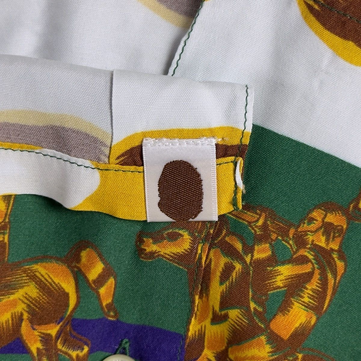 Bape Bape Double Ape Head Relaxed Shirt Green 2021 Size US S / EU 44-46 / 1 - 12 Thumbnail