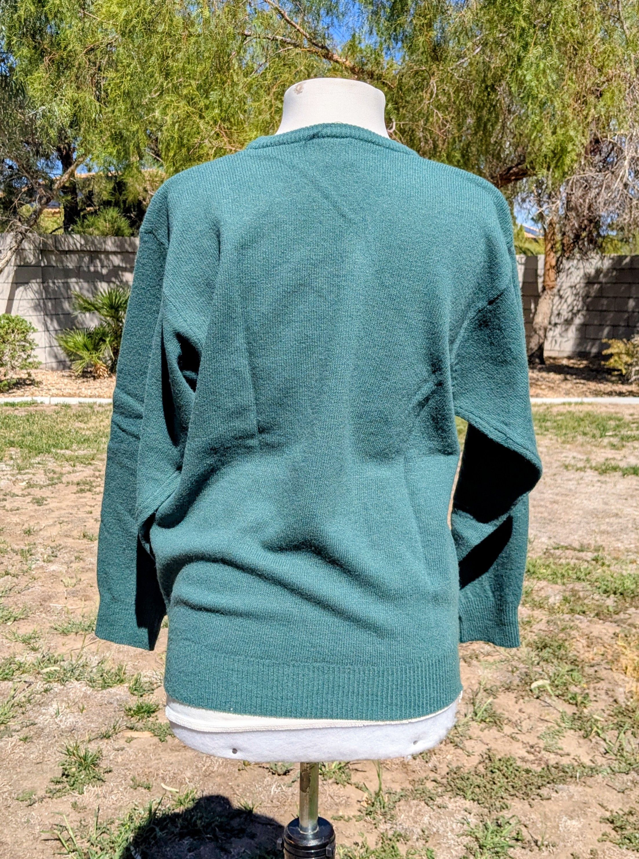 Other Giordano Lambswool Forest Green V-Neck Pullover Sweater Size US M / EU 48-50 / 2 - 4 Thumbnail