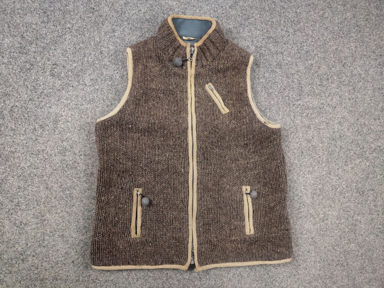 Vintage Pachamama Wool Zip Knit Sleeveless Fleece Vest Jacket Size M / US 6-8 / IT 42-44 - 7 Thumbnail