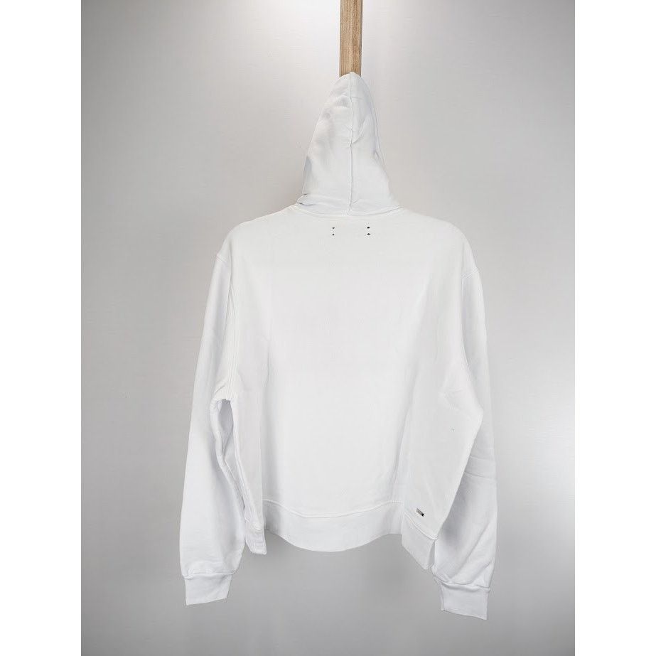 Amiri o1rshd1 MA Bar Embroidery Hoodie in White Size US S / EU 44-46 / 1 - 16 Thumbnail