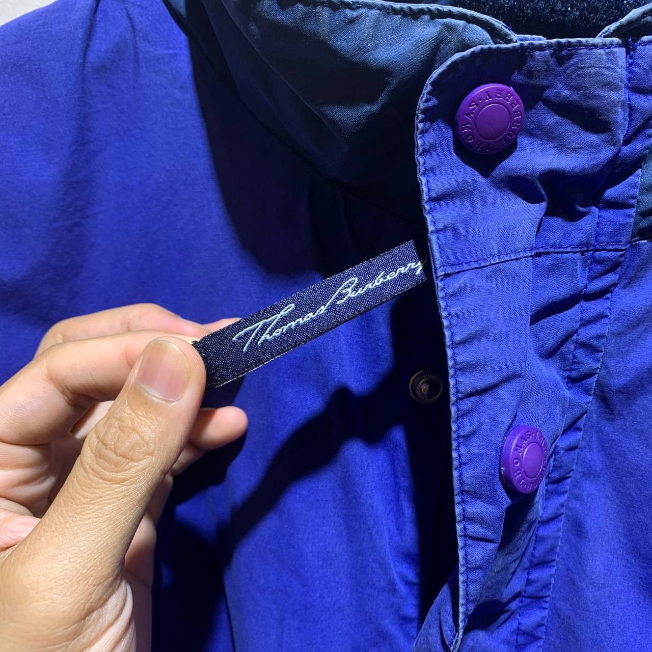Burberry Vintage Thomas Burberry Reversible Blue Purple Jacket 90s Size US M / EU 48-50 / 2 - 11 Thumbnail