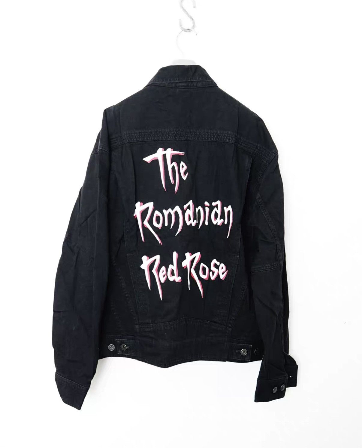 Iroquois Japan Iroquois Glitch Slogan Oversized Denim Jacket Size US S / EU 44-46 / 1 - 1 Thumbnail