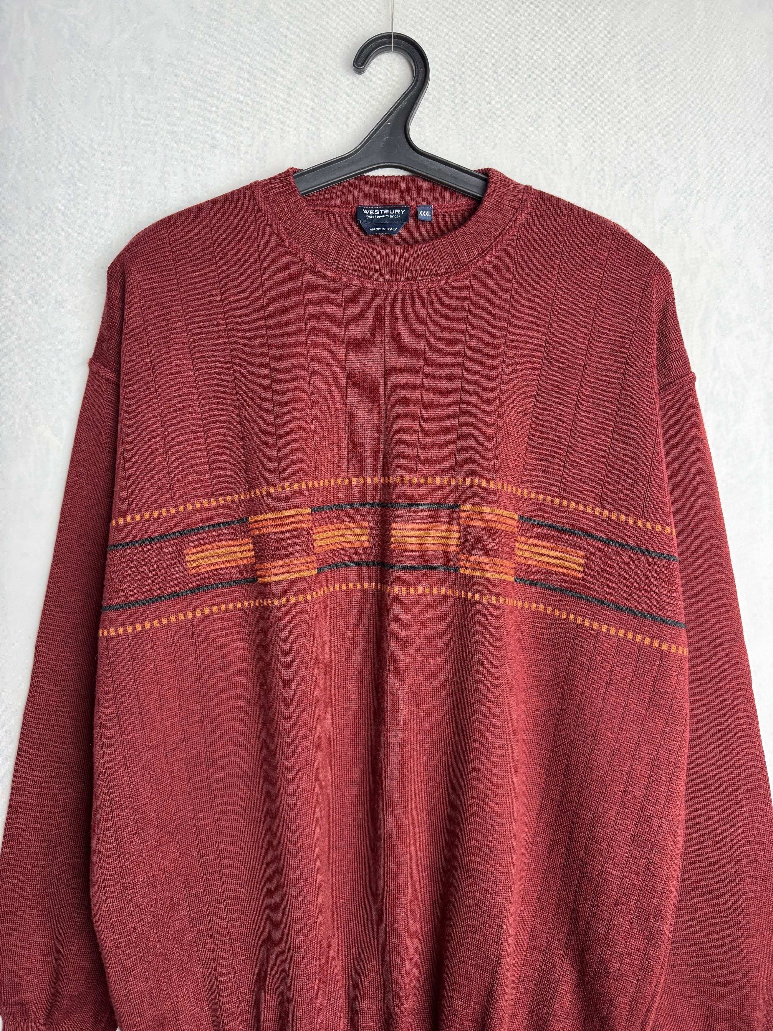 Vintage WESTBURY men’s geometric wool blend sweater Size US XXL / EU 58 / 5 - 5 Thumbnail