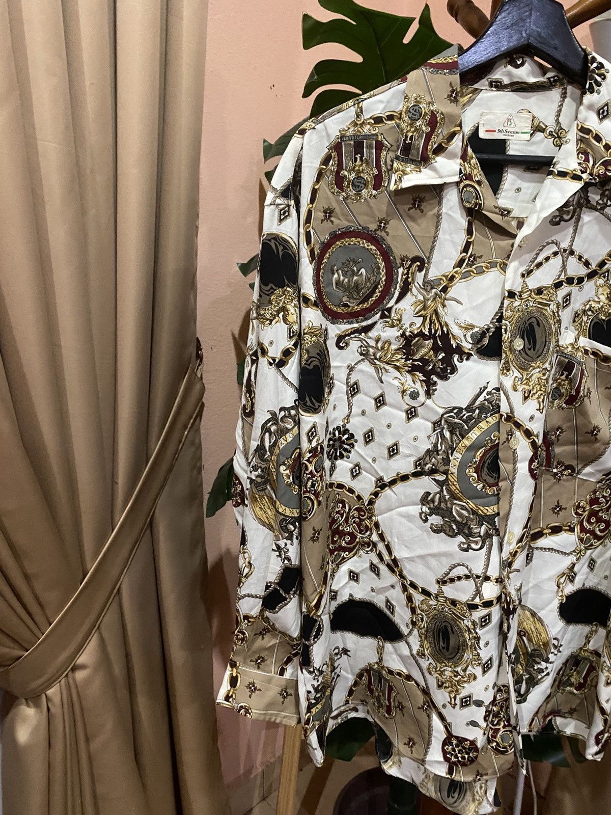 Japanese Brand × Vintage Vintage 5th Season Collection Baroque Chain Print Shirt Size US L / EU 52-54 / 3 - 5 Thumbnail