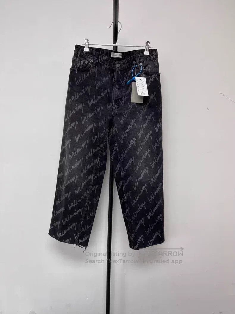 Balenciaga Balenciaga Letter Logo Printed Wide Leg Jeans Size US 30 / EU 46 - 1 Thumbnail