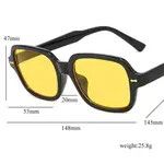 Designer Men Vintage Yellow Square Sunglasses Size ONE SIZE - 4 Thumbnail