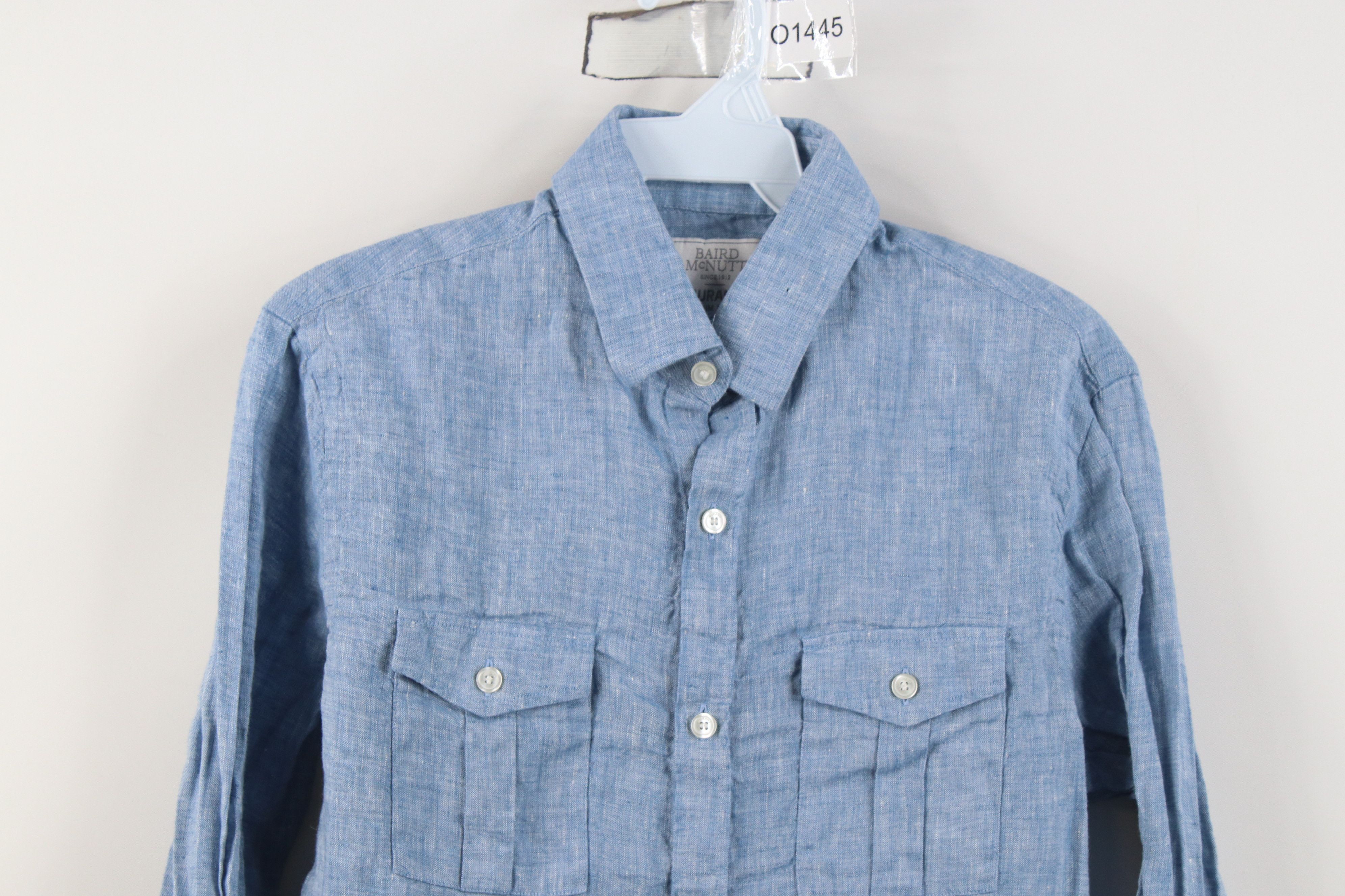 Vintage Streetwear Baird McNutt Irish Linen Roll Cuff Button Shirt Size US S / EU 44-46 / 1 - 2 Thumbnail
