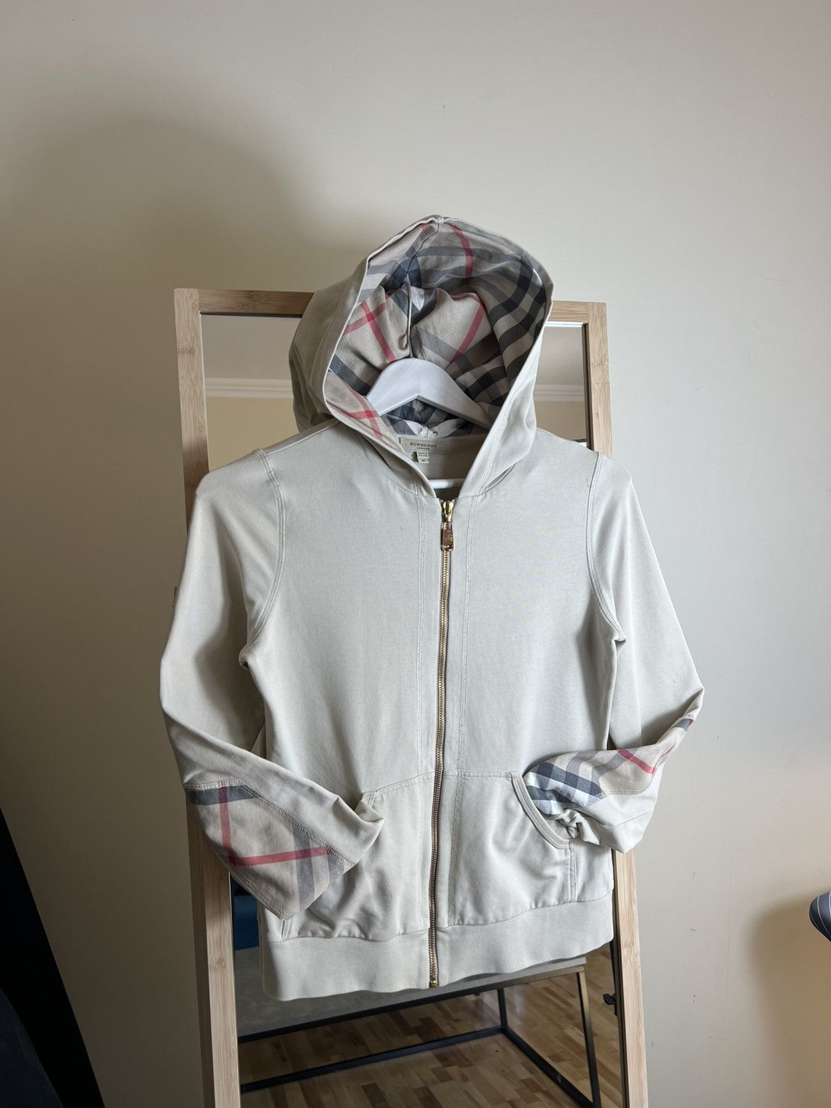 Burberry Full Zip Hoodie Women's Y2K Vintage Luxury Rare