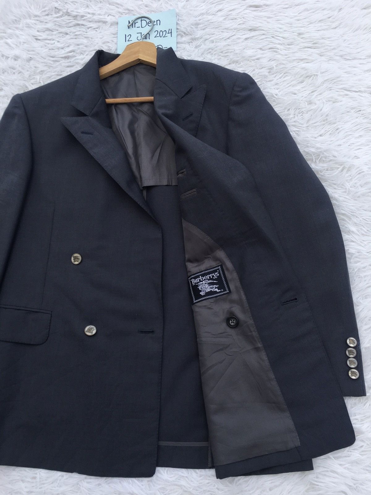 Burberry Rare Vintage Burberry Plain Blazer Size 36R - 7 Thumbnail