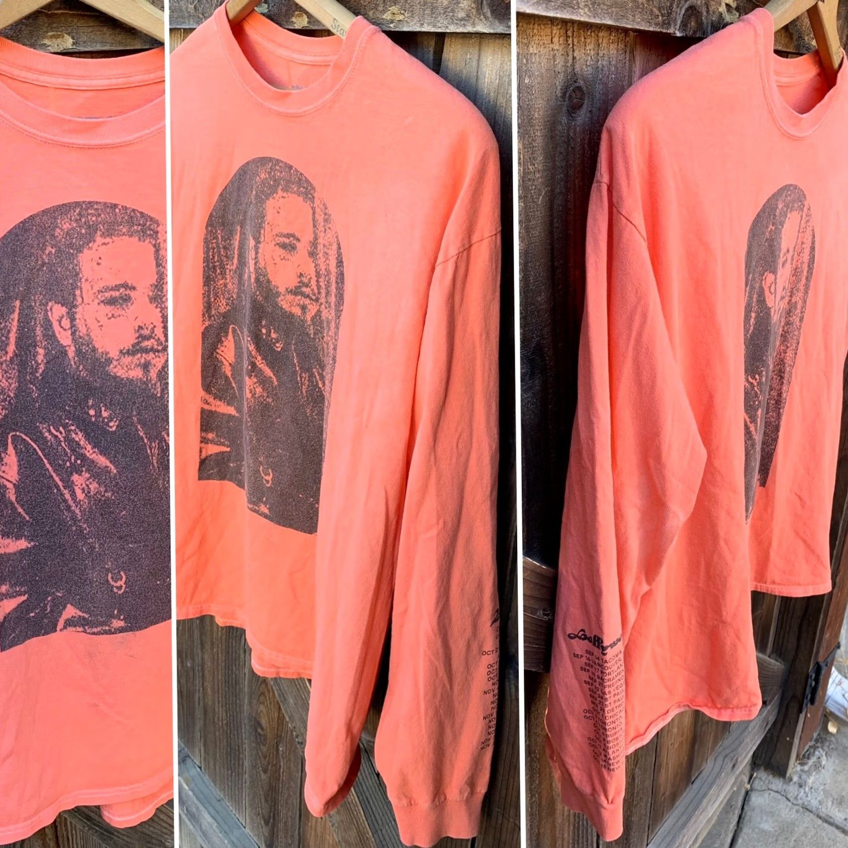 CO Post Malone Hollywoods Bleeding 2019 long sleeve t shirt Posty Co XL Men Crew Neck Graphic Print Music Shirt (Size XL) Size US XL / EU 56 / 4 - 2 Thumbnail