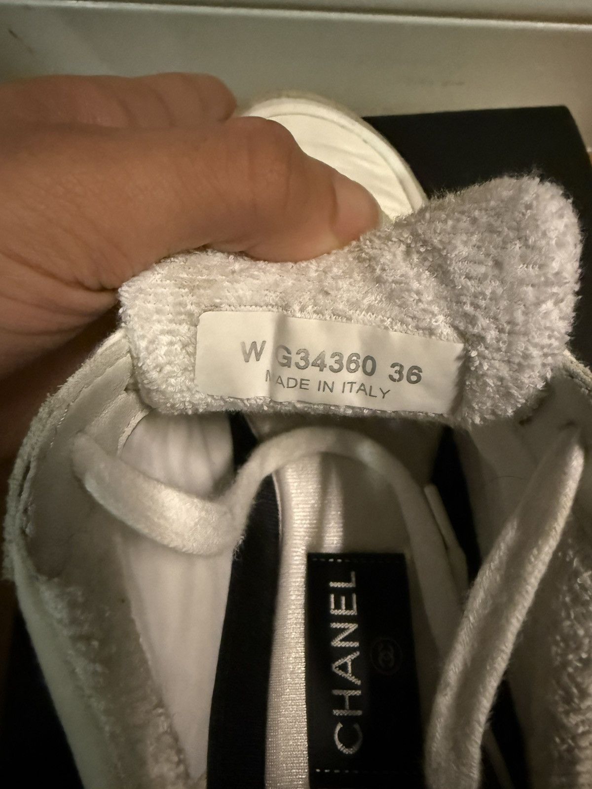Chanel Suede Calfskin Fabric CC Sneakers Size US 5 / EU 37 - 5 Thumbnail