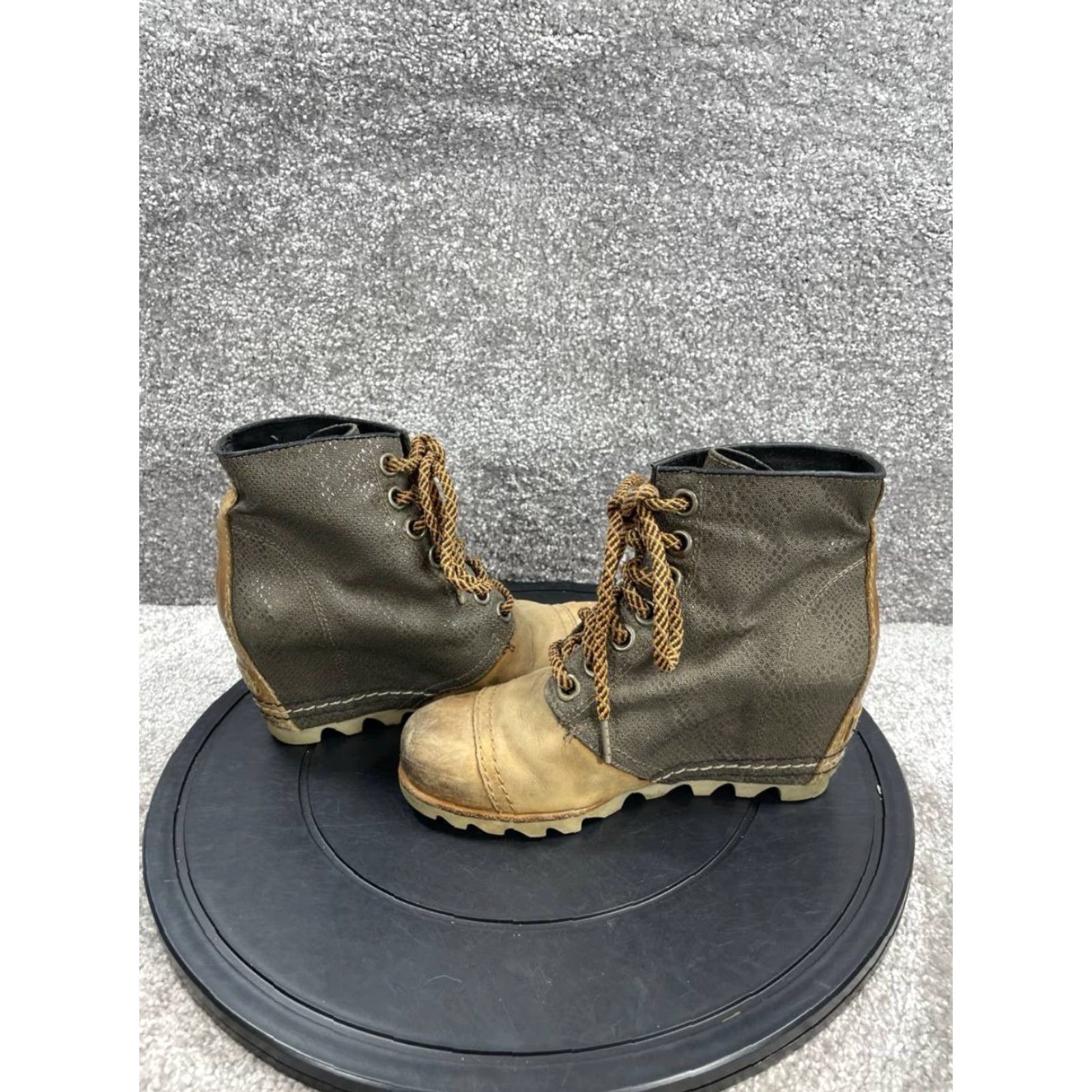 SOREL VINTAGE Sorel Women’s Bootie Shoes Size 6 US Brown Leather Waterproof Wedge Ankle Casual Fall Winter Size US 6 / IT 36 - 7 Thumbnail