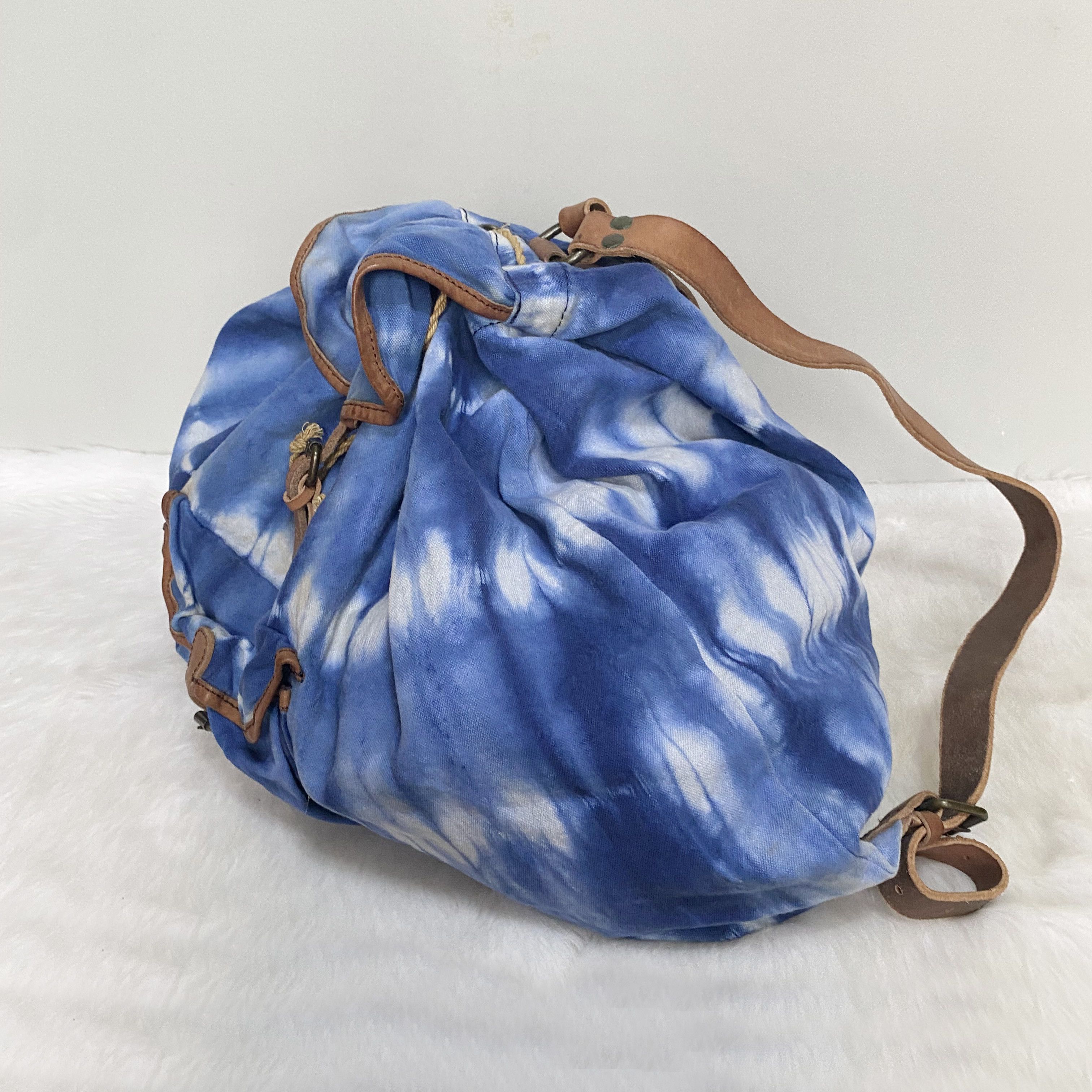 Denim & Supply Ralph Lauren Blue Tie-Dye Canvas Backpack Bag Size ONE SIZE - 4 Thumbnail