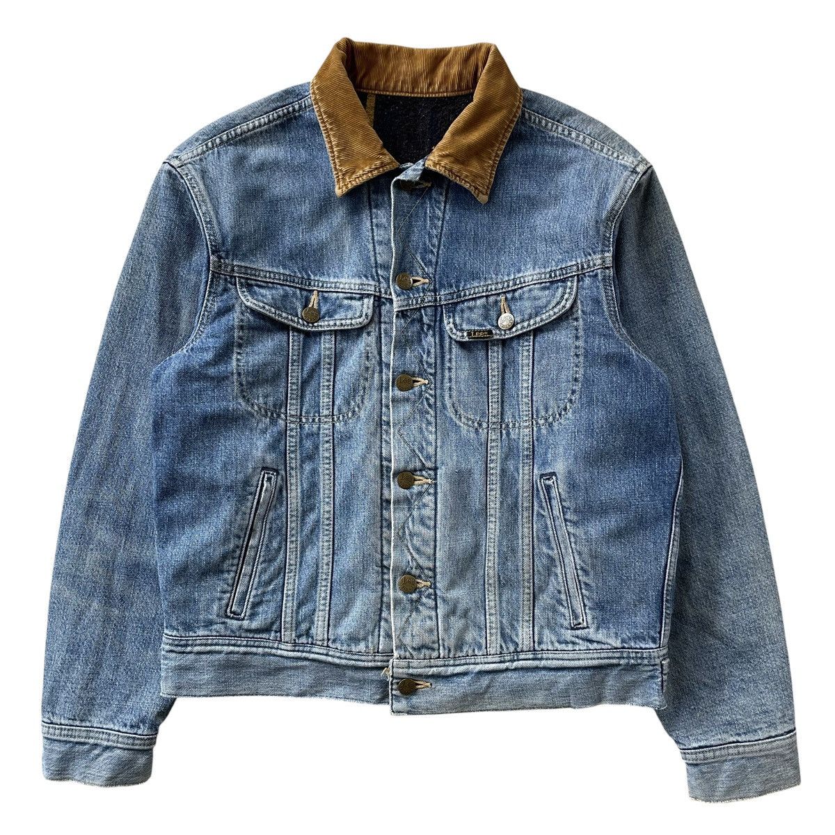 Lee 80s Vintage Lee Storm Riders - Blanket Lined Denim Trucker Size US M / EU 48-50 / 2 - 2 Thumbnail
