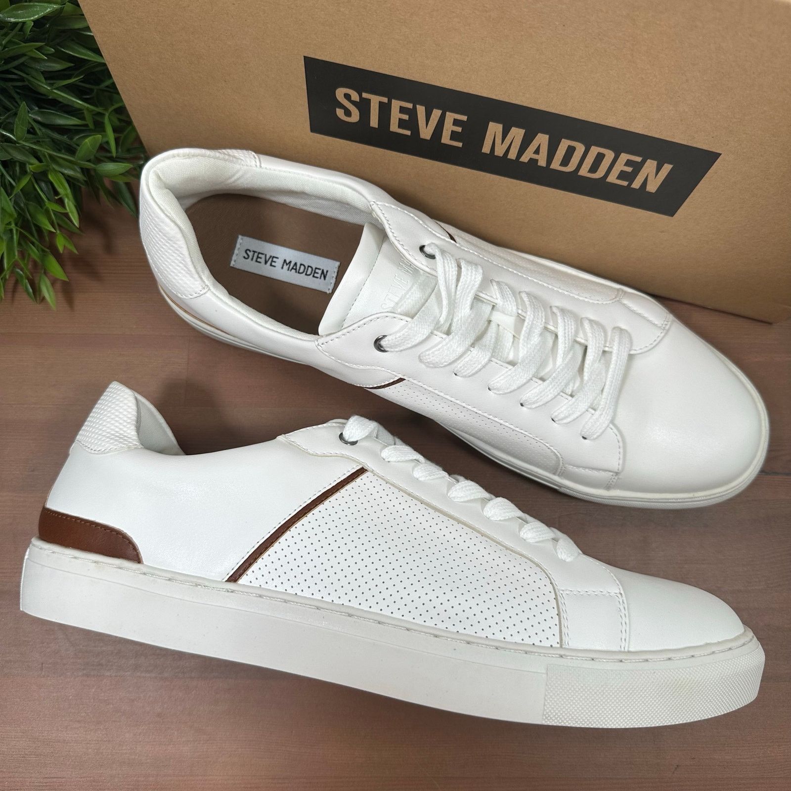 Steve Madden Steve Madden Men’s P-Coopr White Sneakers Size 13 Size US 13 / EU 46 - 2 Thumbnail