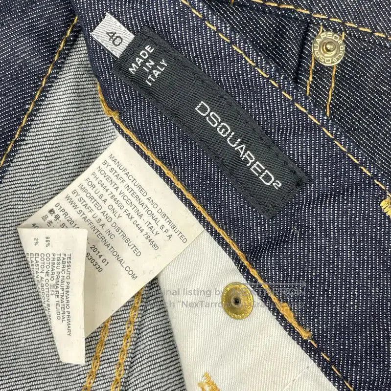 Dsquared2 DSQUARED2 Blue Cotton Women's Jeans with Floral Appliqués . Size 23" - 2 Thumbnail
