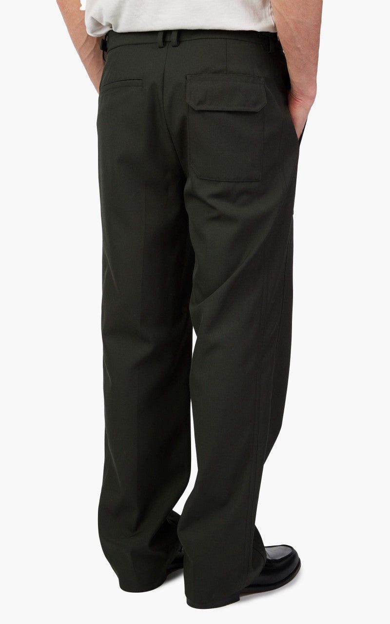 Helmut Lang HELMUT LANG TWILL TROUSERS — BURNT OLIVE / SIZE 34 Size US 34 / EU 50 - 10 Thumbnail