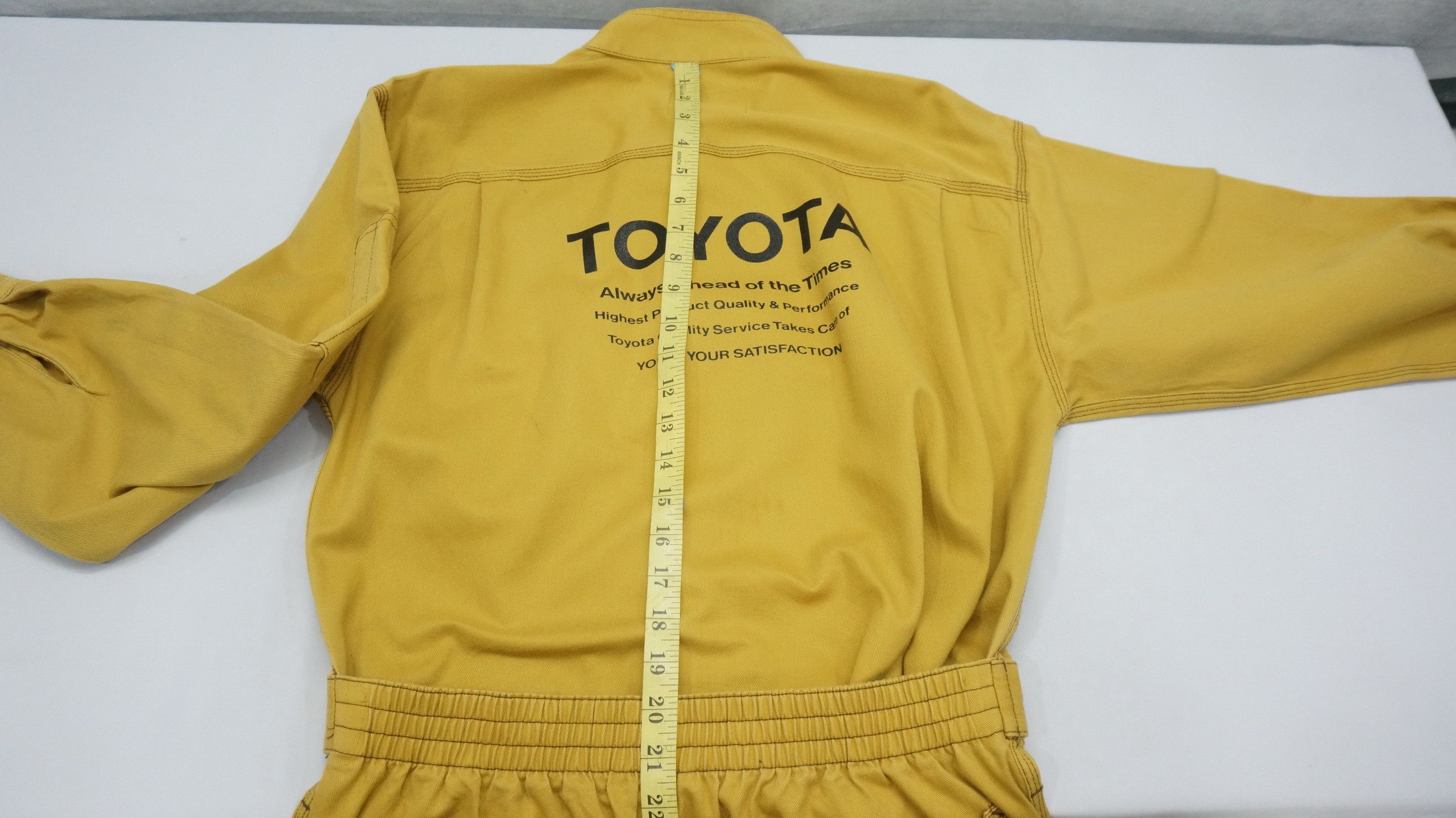 Japanese Brand Vintage TOYOTA Mustard Uniform coverall Size US 31 - 13 Thumbnail