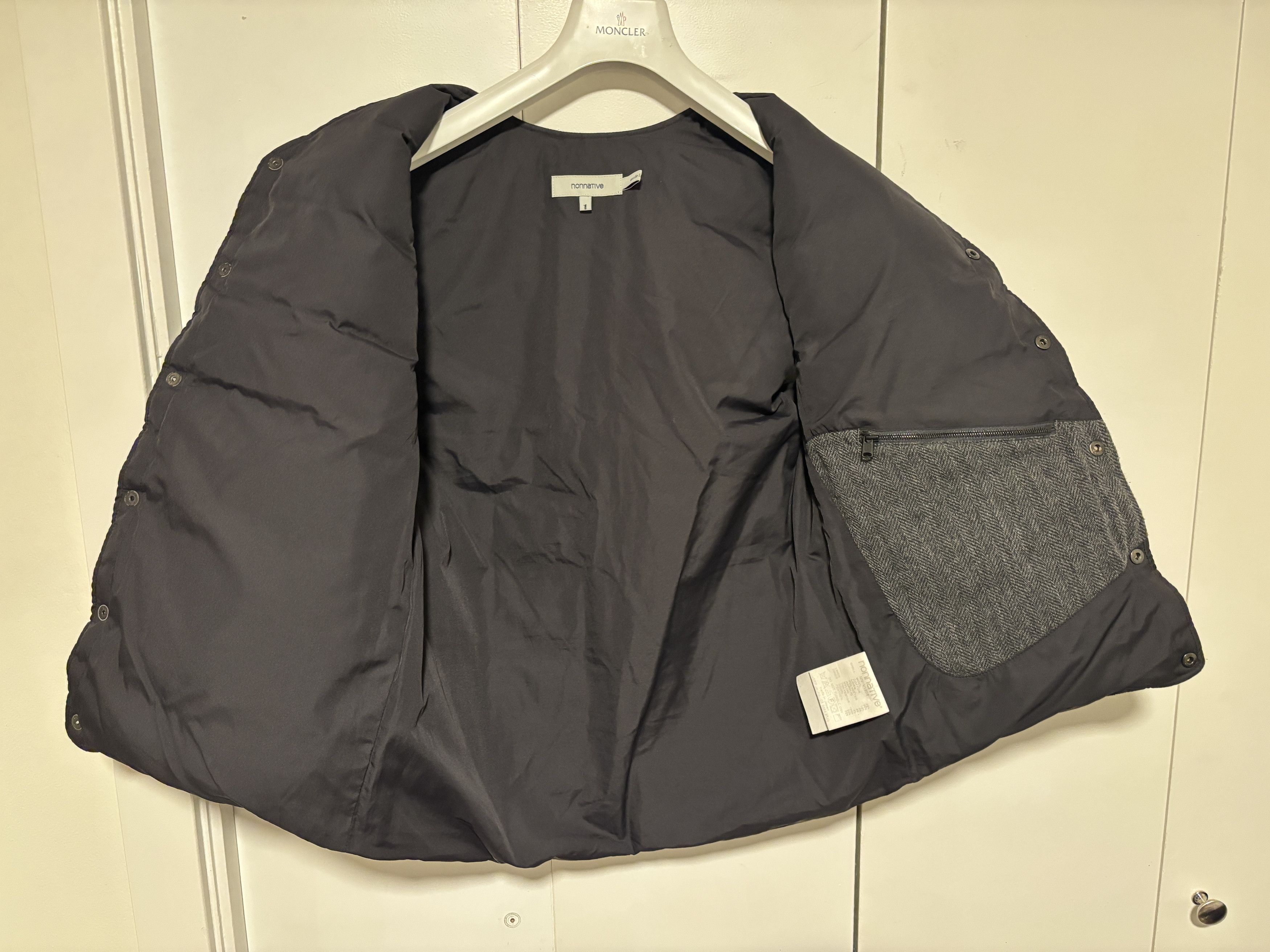 Nonnative Grey Snap Button Herringbone Wool Down Vest Size 1 Size US S / EU 44-46 / 1 - 4 Thumbnail