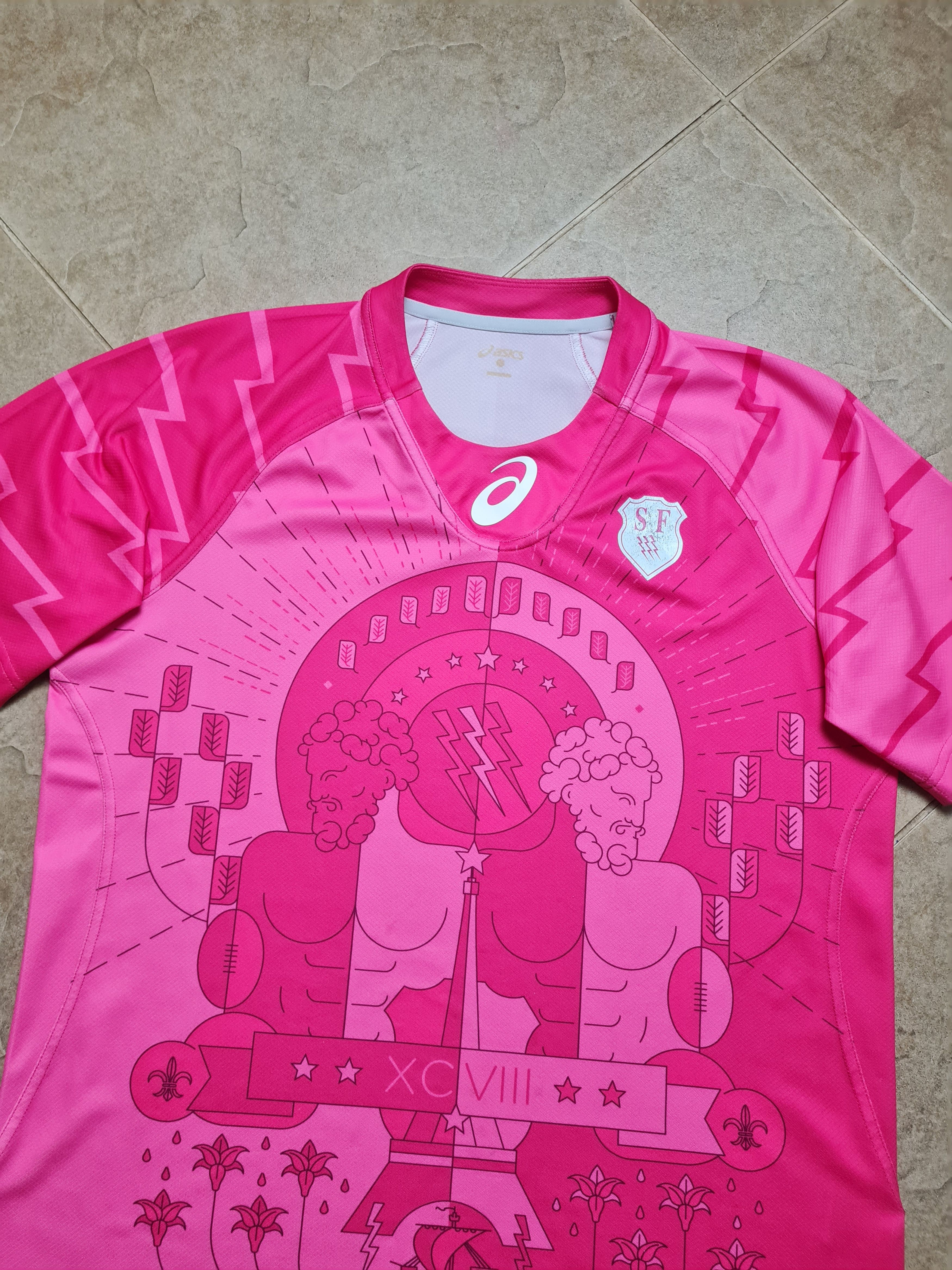 Asics ASICS JERSEY RUGBY STADE FRANCAIS Paris France 2015-16 Size US M / EU 48-50 / 2 - 5 Thumbnail