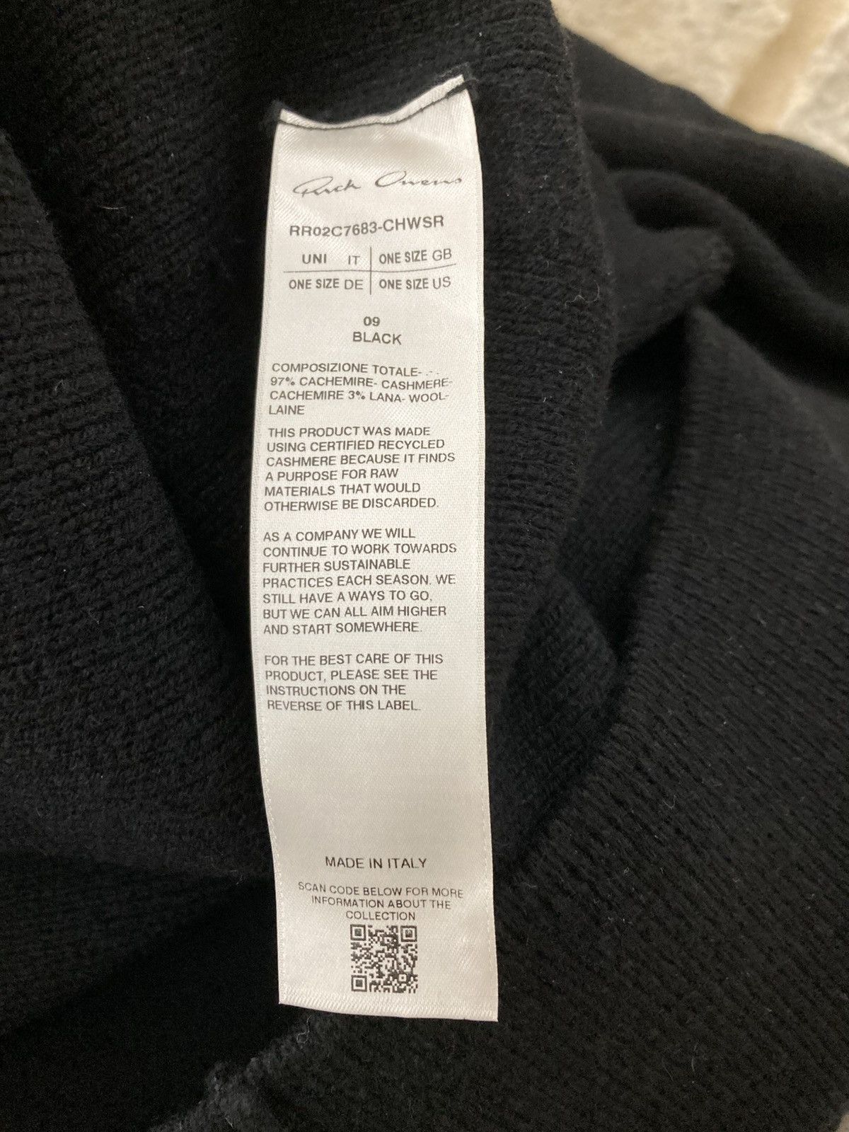 Rick Owens NEVER WORN / Rick Owens CASHMERE Knit Size US M / EU 48-50 / 2 - 8 Thumbnail