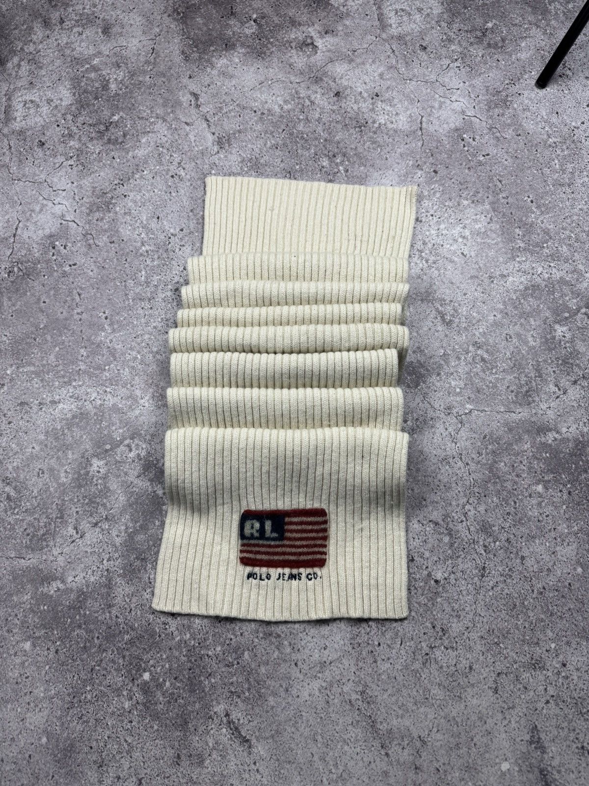 Polo Ralph Lauren Vintage Polo Ralph Lauren USA Knitted Scarf Size ONE SIZE - 2 Thumbnail