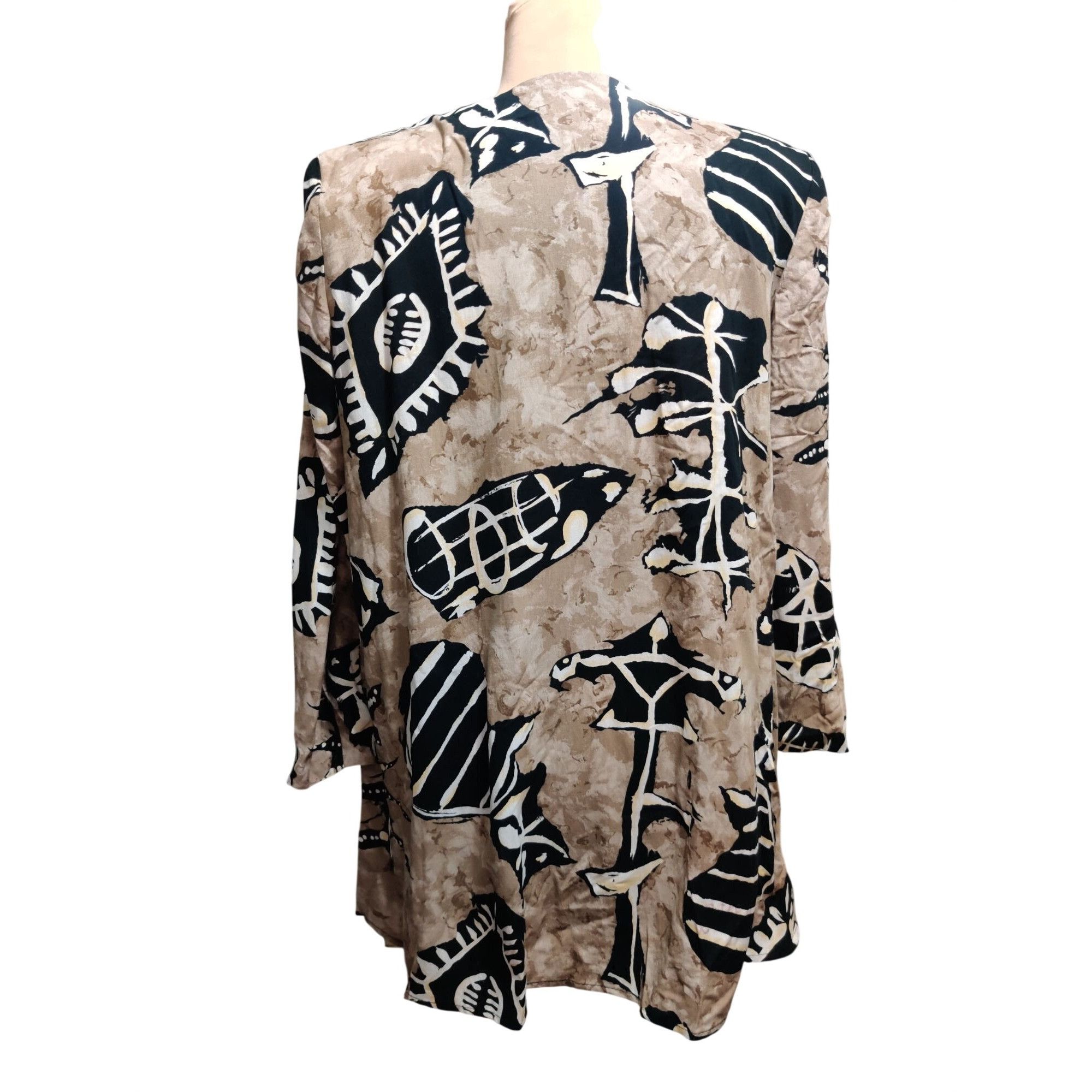 Vintage Vintage Scarlett USA XL ILGWU Abstract Tribal Print Draped J Size XL / US 12-14 / IT 48-50 - 4 Thumbnail