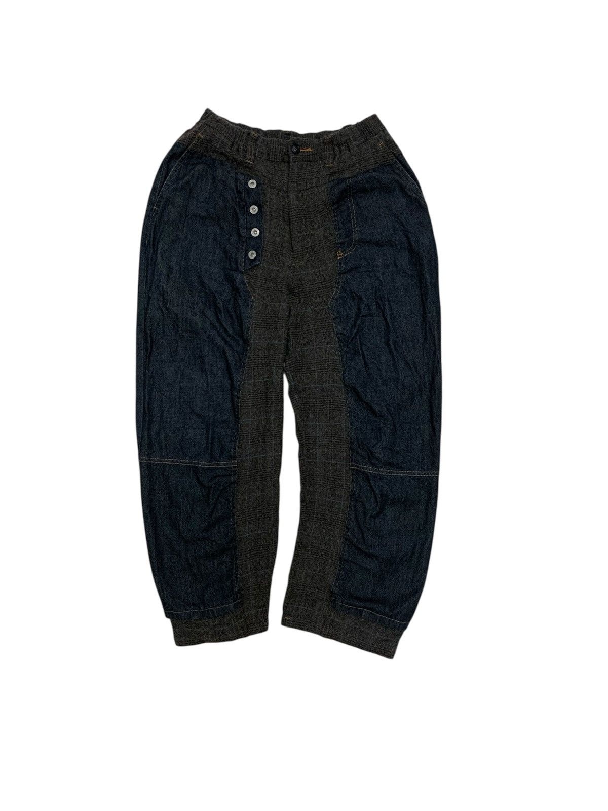 Japanese Brand × Yohji Yamamoto × gomme Gomme wool tartant cropped pants Size US 28 / EU 44 - 3 Thumbnail