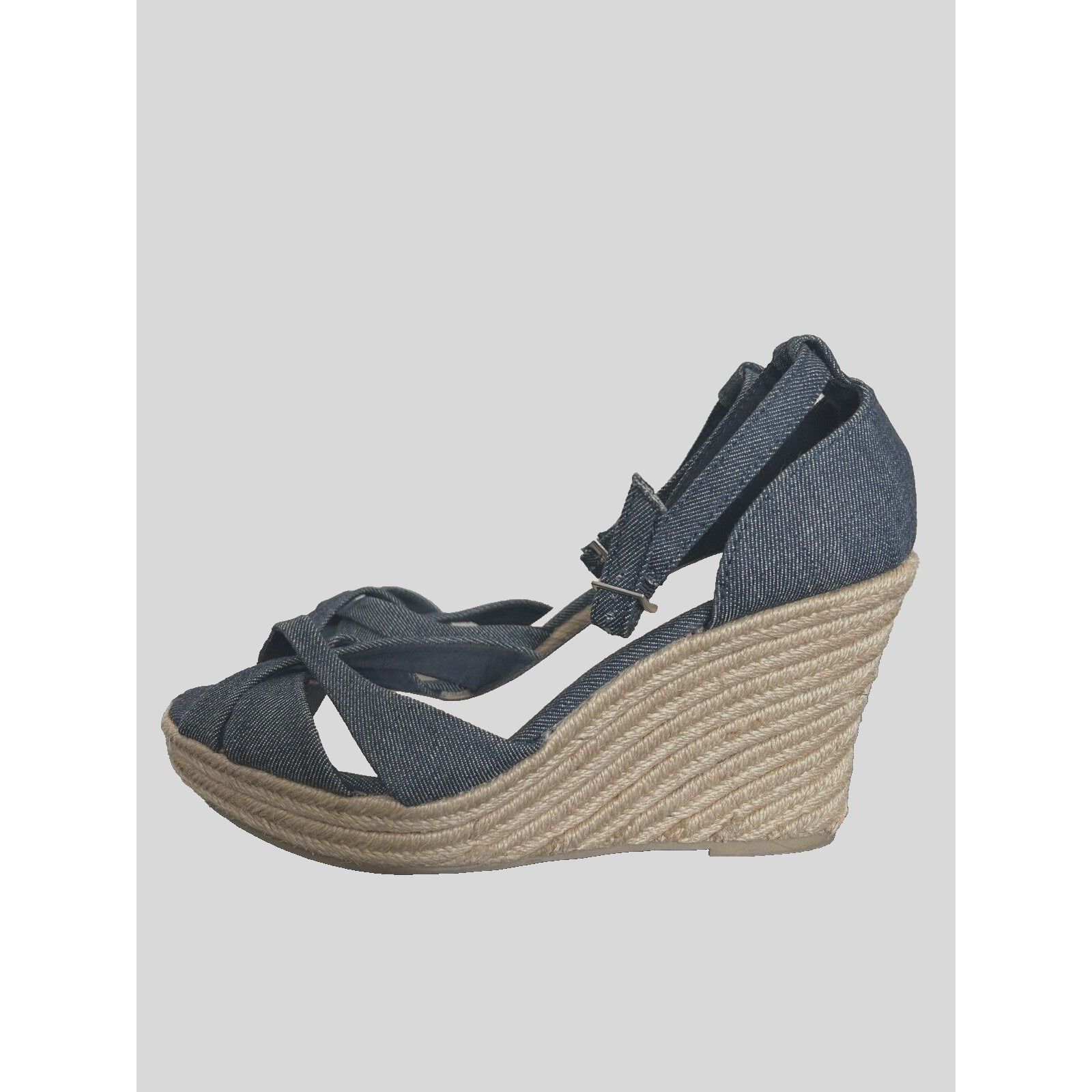 Other CHRISTIAN SIRIANO blue Denim Ankle Strap Espadrille Platform Size US 11 / IT 41 - 2 Thumbnail