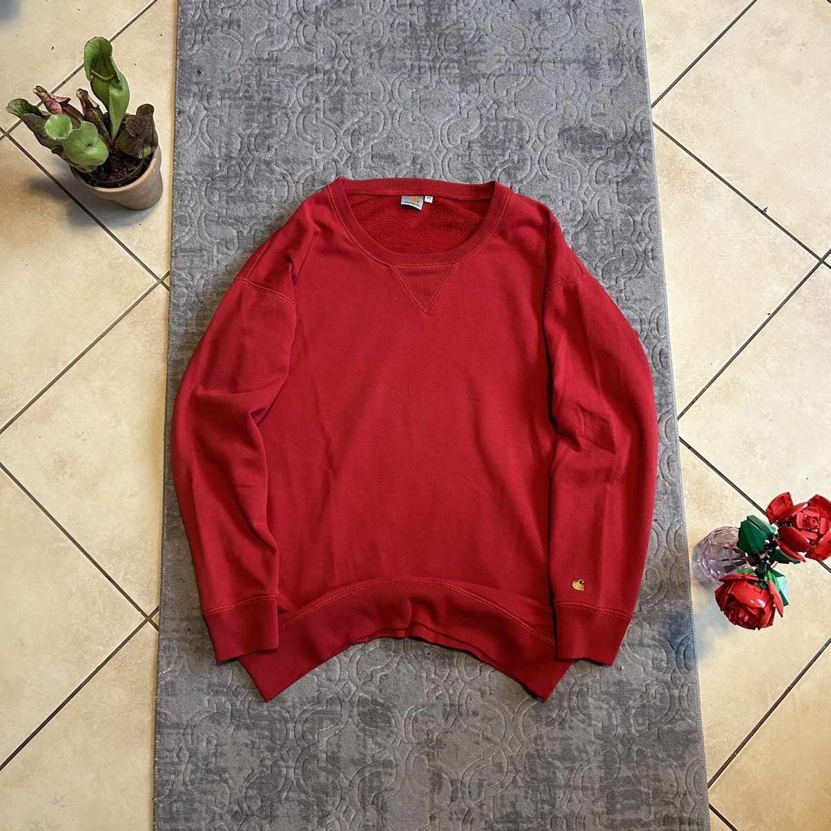 Carhartt × Carhartt Wip × Vintage Vintage Carhartt crewneck sweatshirt red Size US XS / EU 42 / 0 - 1 Thumbnail