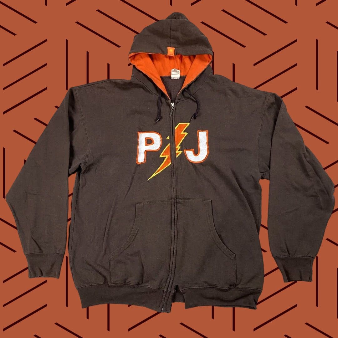 Vintage VINTAGE PEARL JAM HOODIE FULL ZIP BROWN XL USA MEN'S Size US XL / EU 56 / 4 - 1 Thumbnail