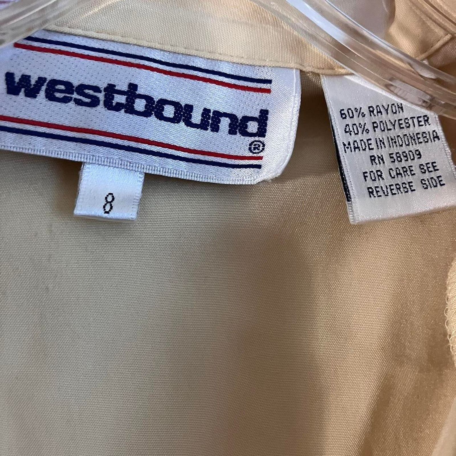 Vintage Vintage 90s Westbound Light Yellow Button Up Blouse Size M / US 6-8 / IT 42-44 - 2 Thumbnail