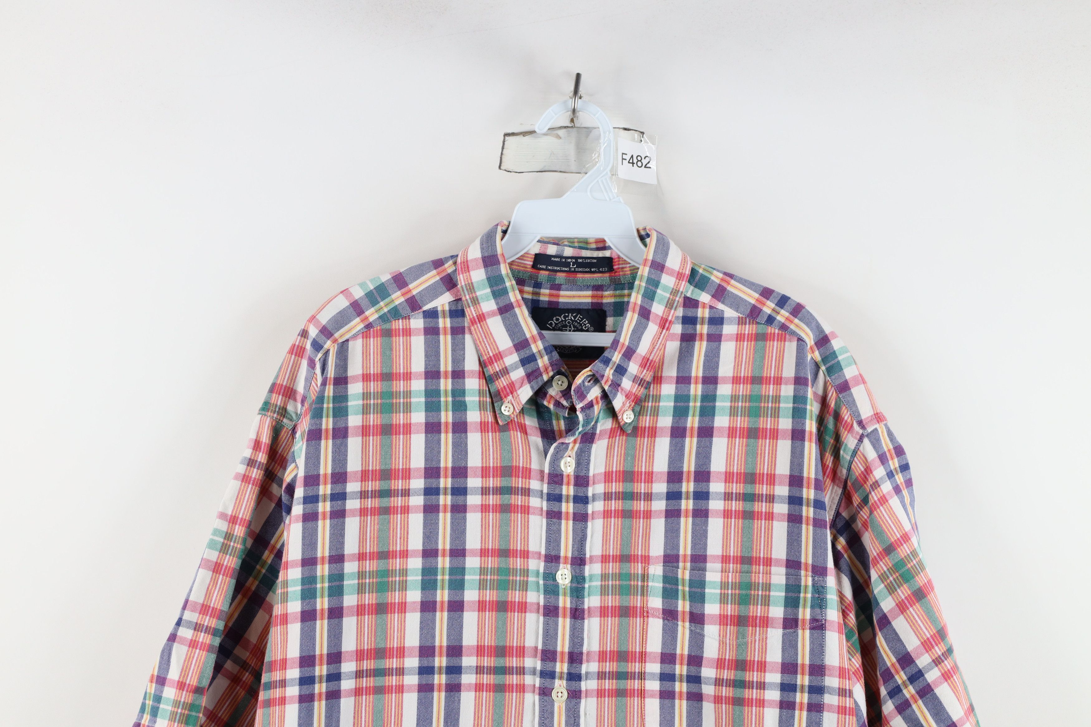 Vintage Vintage 90s Streetwear Plaid Short Sleeve Button Down Shirt Size US L / EU 52-54 / 3 - 2 Thumbnail