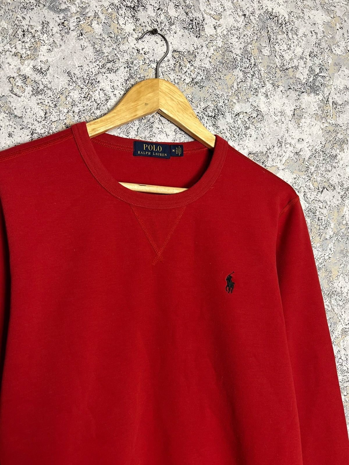 Polo Ralph Lauren × Ralph Lauren × Vintage Vintage Polo Ralph Lauren Sweatshirt Small Pony Red Size US M / EU 48-50 / 2 - 2 Thumbnail