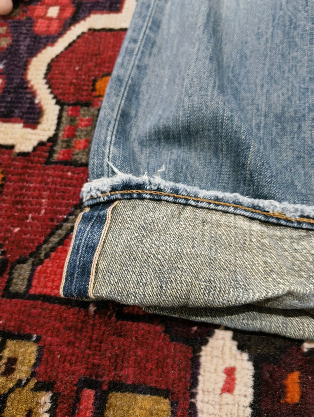 Edwin Vintage Edwin 505 Selvedge Distressed Denim Grunge Rock Size US 32 / EU 48 - 3 Thumbnail