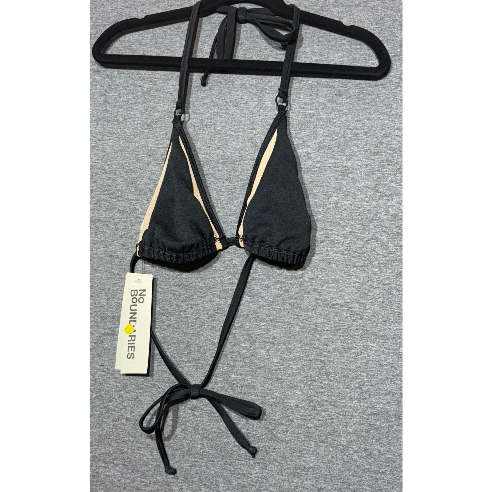 Other NO BOUNDARIES | Juniors Black Tan Bikini Top | NWT | Small Size ONE SIZE - 1 Thumbnail