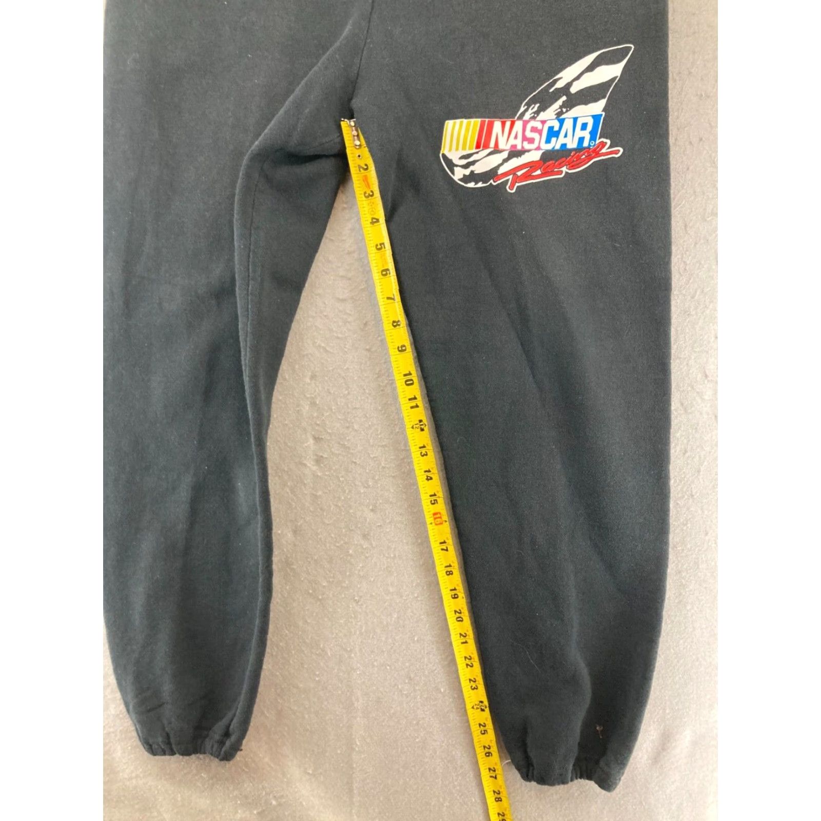 Jerzees VINTAGE JERZEES Super Sweats Jogger Pants Medium Black NASCAR 90s Mens Size US 31 - 4 Thumbnail