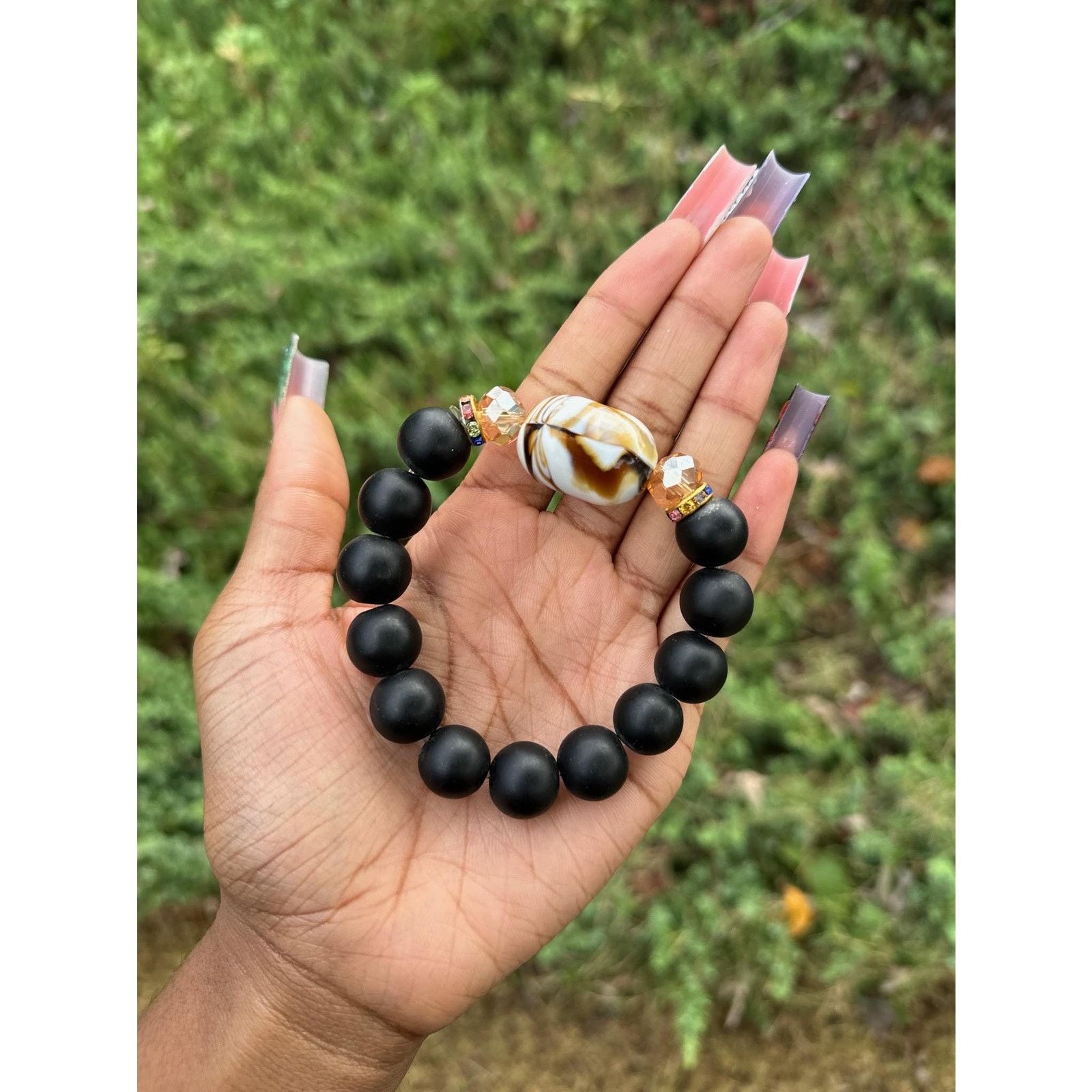 Nialaya × Other Handcrafted African matte charcoal beaded bracelets Size ONE SIZE - 2 Thumbnail