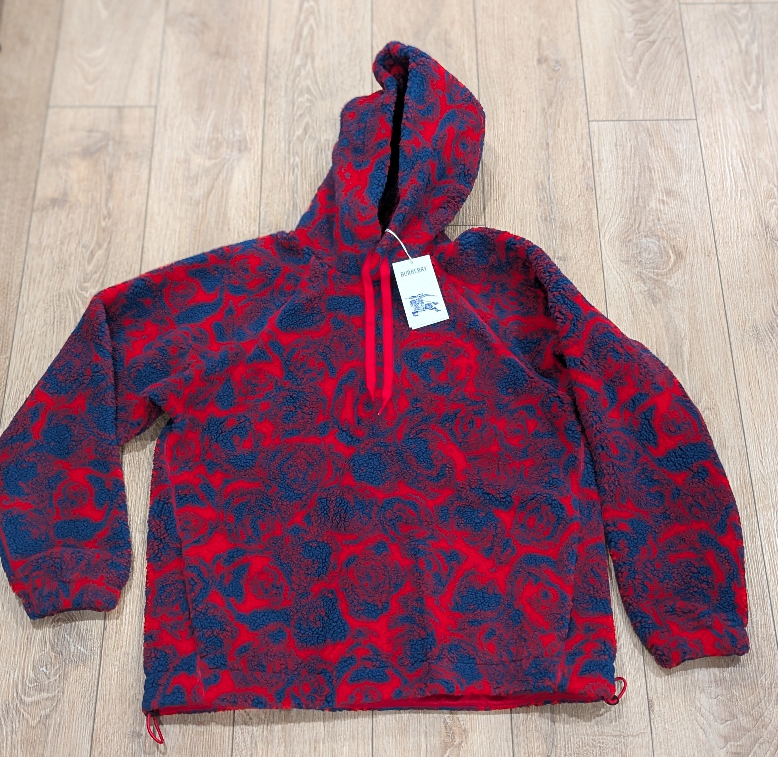Burberry Burberry Abstract Rose Print Pullover Hoodie Rose Medium Size US M / EU 48-50 / 2 - 1 Thumbnail