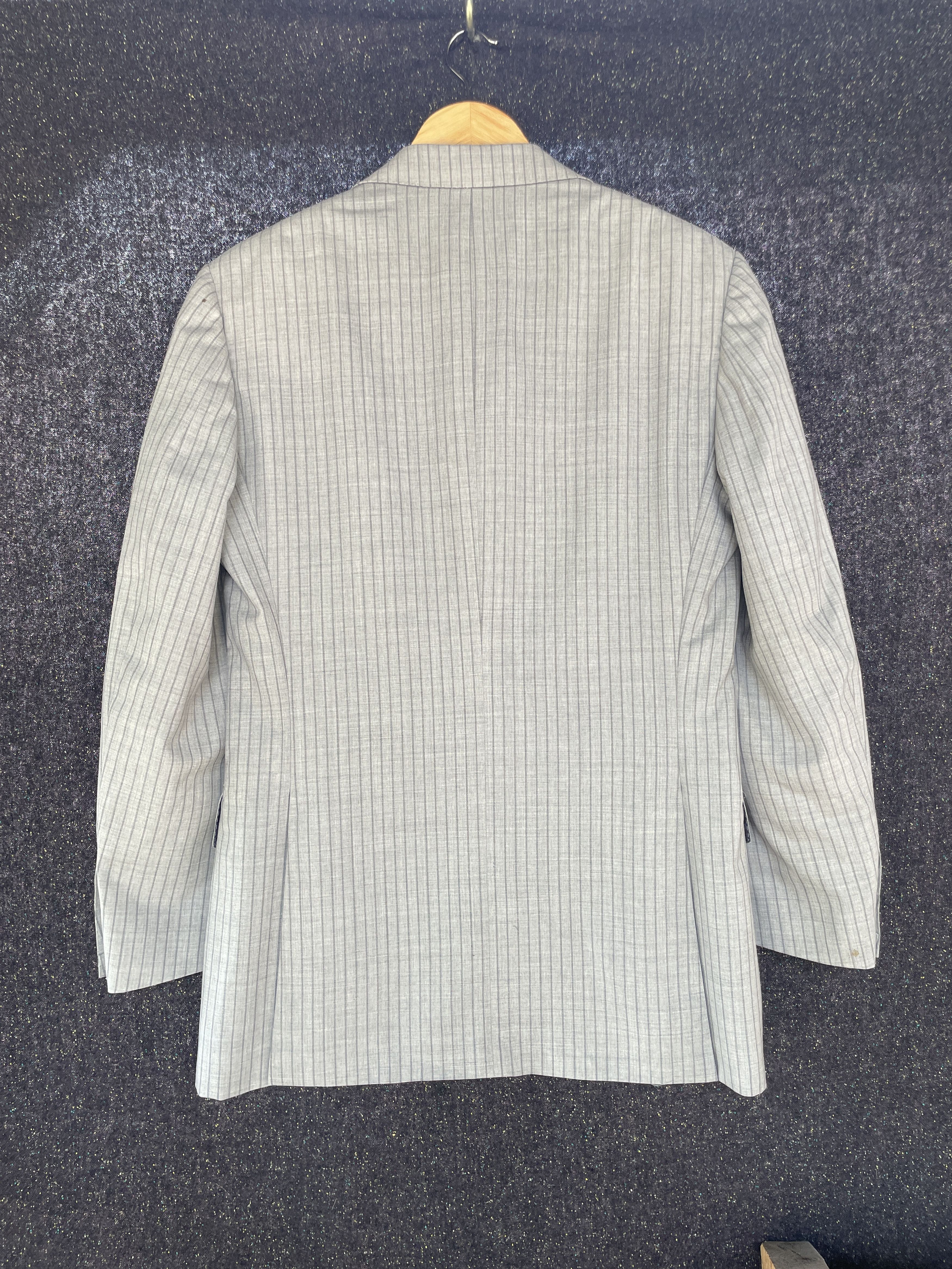 Suitsupply Suitsupply Striped Gray Pure Wool Sport Coat Blazer Size 36R - 2 Thumbnail