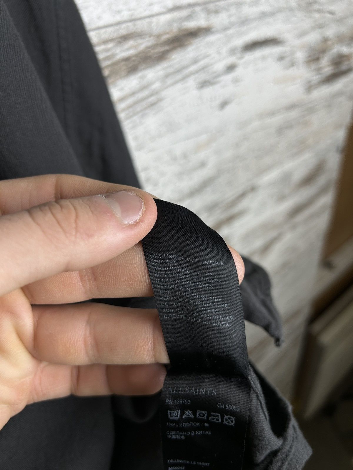 Allsaints × Japanese Brand × Vintage Mens Vintage AllSaints Ls shirts button up luxury garment Size US L / EU 52-54 / 3 - 9 Thumbnail