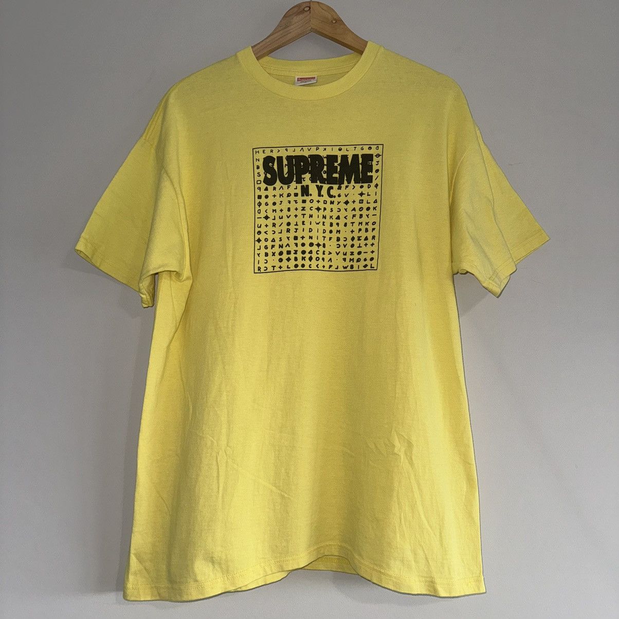 Image of 2012 Supreme Zodiac Tee in Yellow, Men's (Size XL)