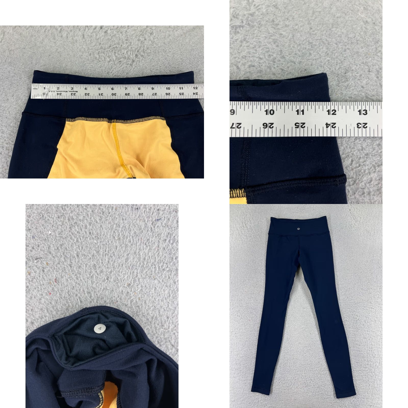Lululemon Lululemon Wunder Under Pant Colorblock Yellow Blue Women's 4 Yoga Gym Straight Leg 30.5 in Inseam Pants Size 27" / US 4 / IT 40 - 8 Thumbnail