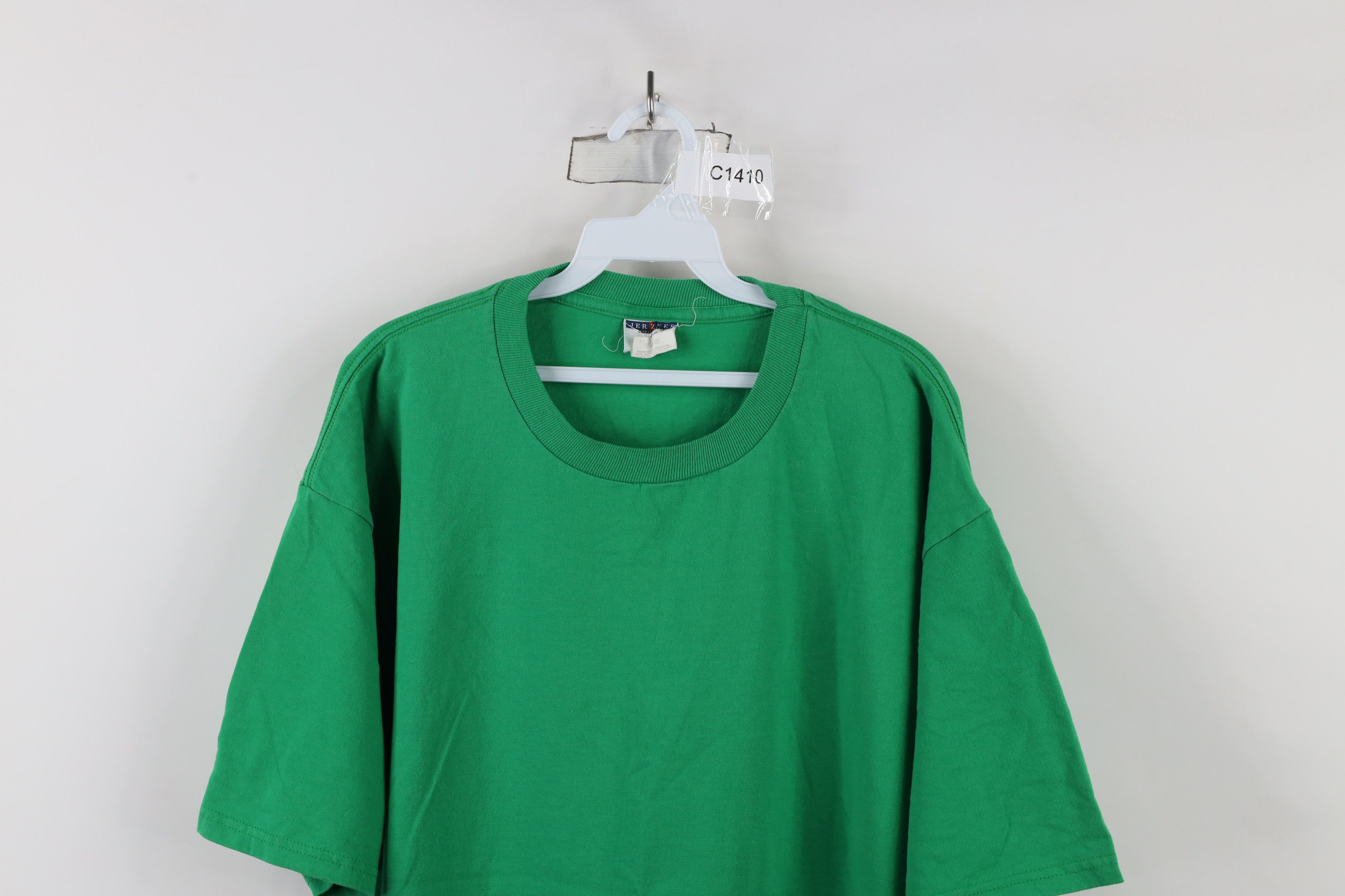 Vintage Vintage 90s Streetwear Short Sleeve T-Shirt Kelly Green Size US XL / EU 56 / 4 - 2 Thumbnail
