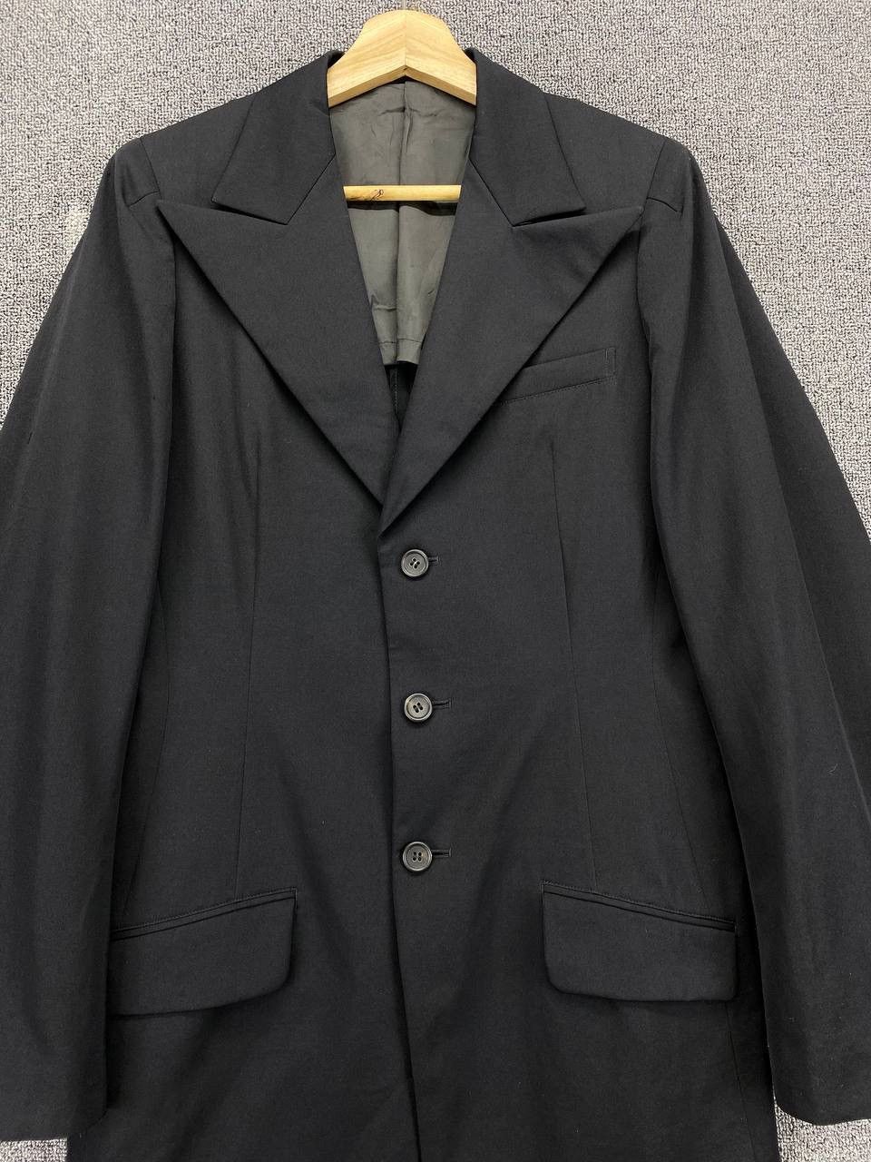 Yohji Yamamoto Vintage Yohji Yamamoto Wool Coats Long Jacket Size US S / EU 44-46 / 1 - 5 Thumbnail