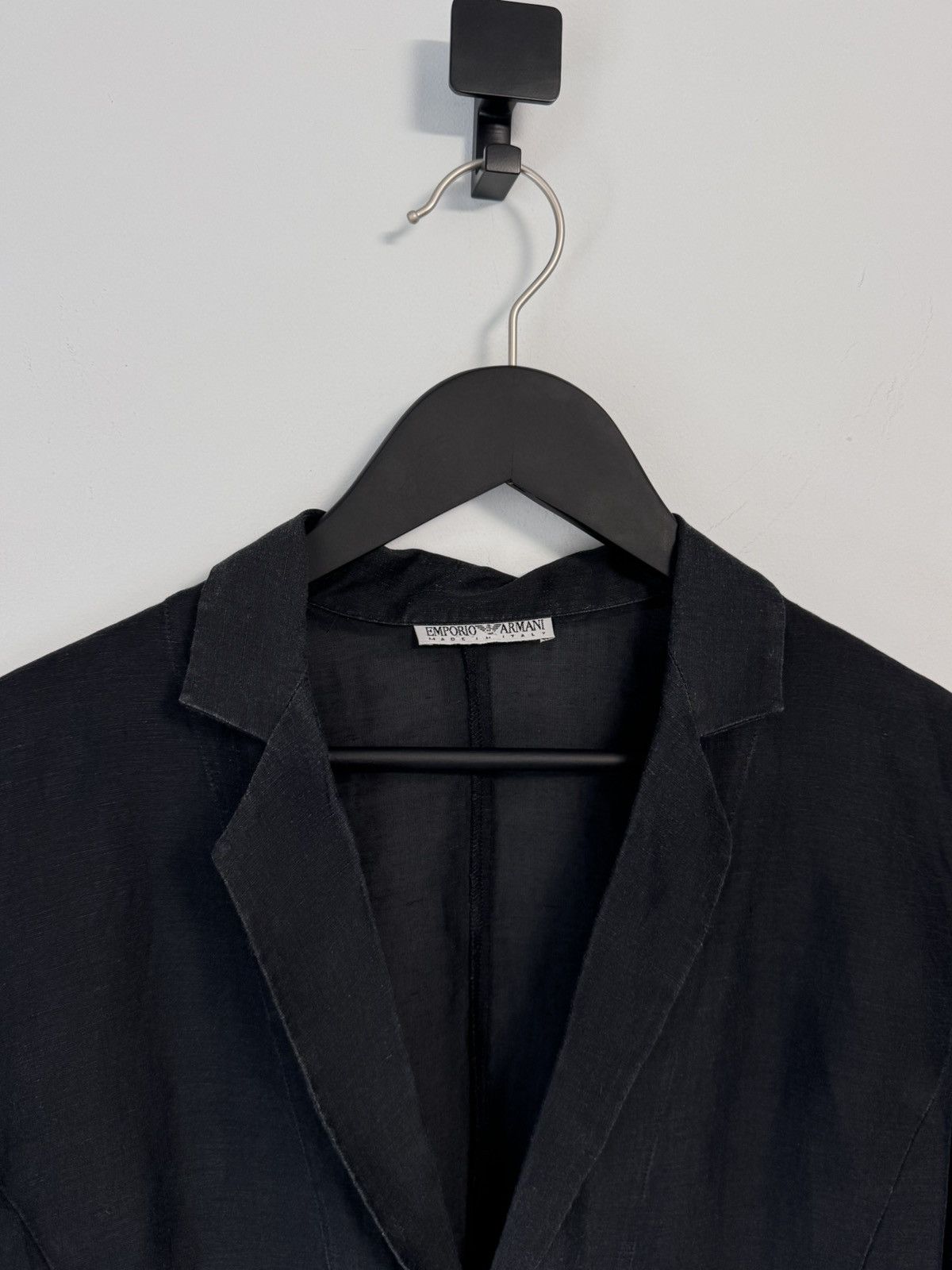 Emporio Armani Emporio Armani Vintage Blazer Jacket 90’s black Size L / US 10 / IT 46 - 2 Thumbnail